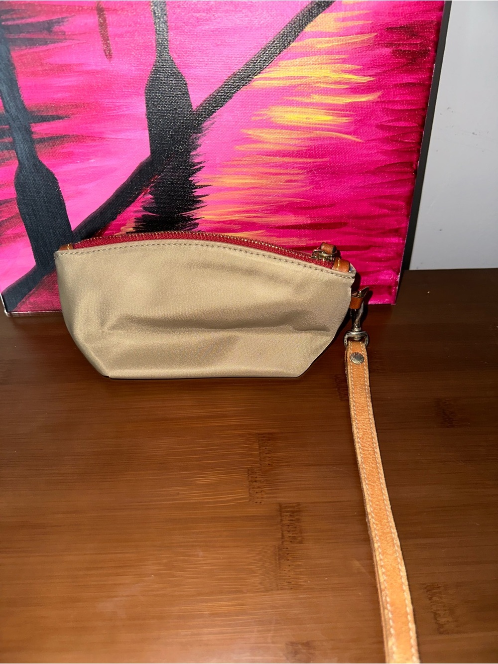 Dooney and Bourke Tan Wristlet Pouch - Picture 2 of 8